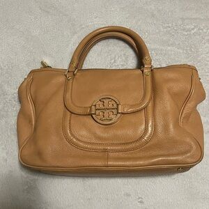 Tory Burch Camel Leather Satchel